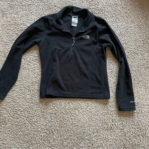 The North Face  Black TKA 100 Kids 1/4 Zip Fleece Pullover Girls Medium